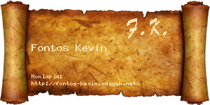 Fontos Kevin névjegykártya